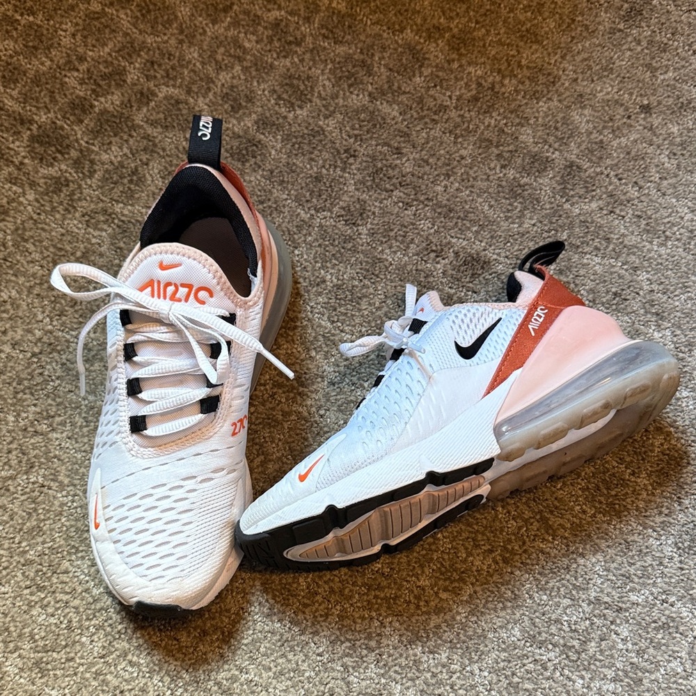 Nike Air Max 270 White with Orange Highlights